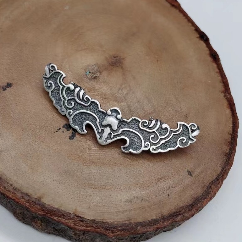 吊坠足银 个性蝙蝠锁骨吊坠牌（不含链绳）C2434国潮休闲民族风