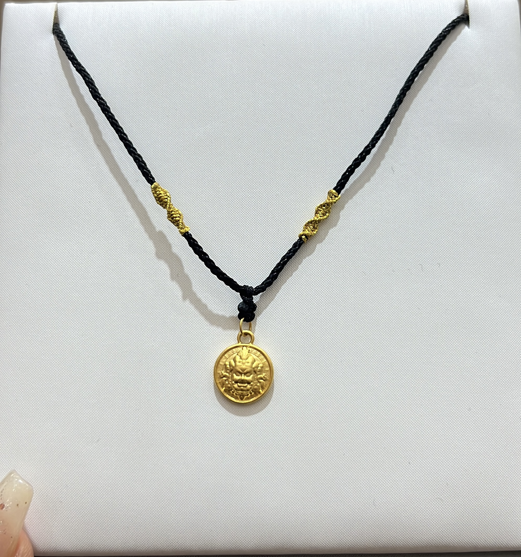 足金黄财神小号吊坠