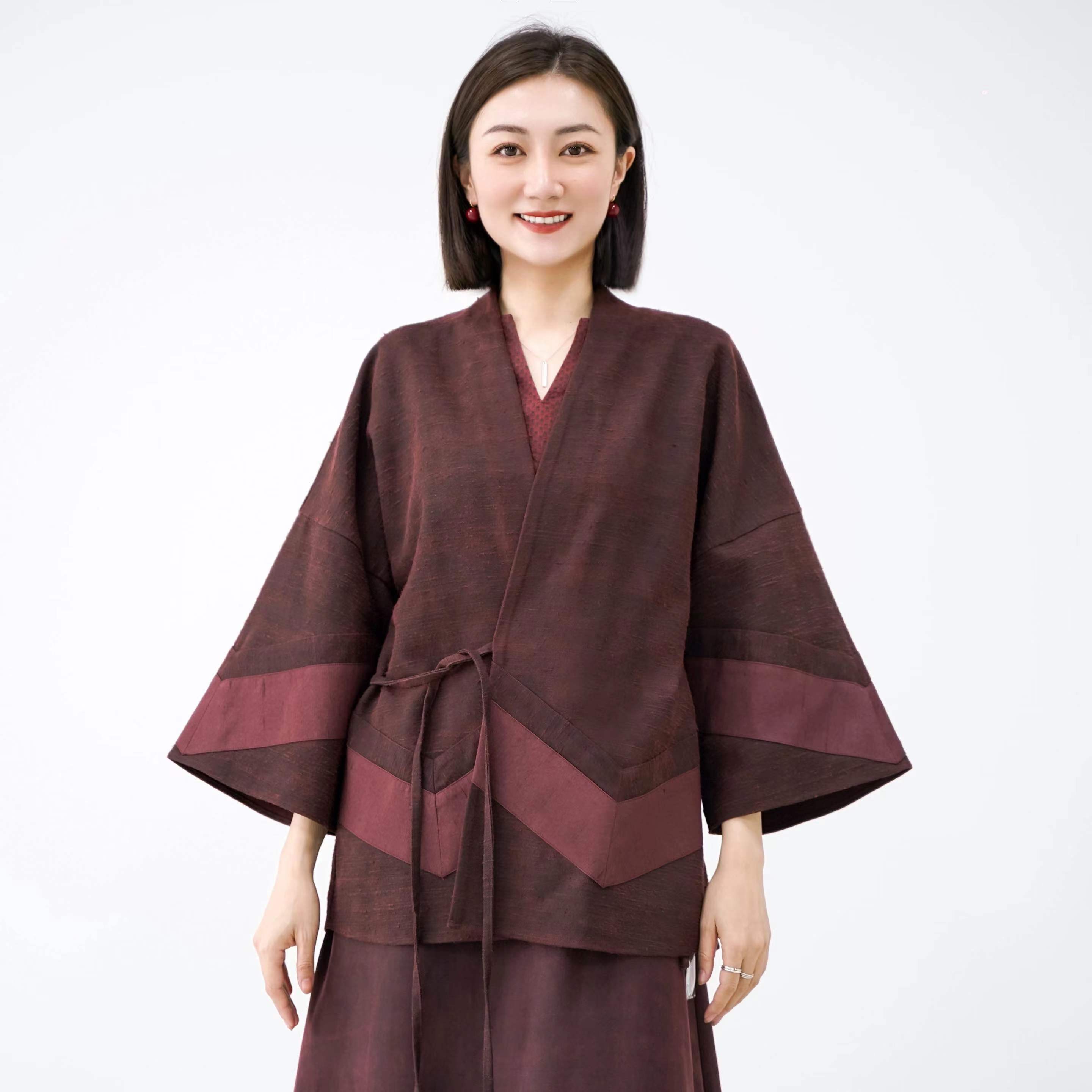 【栖香锦】“不及林间自在啼”设计师款 新中式 双宫丝 柞蚕丝 上衣