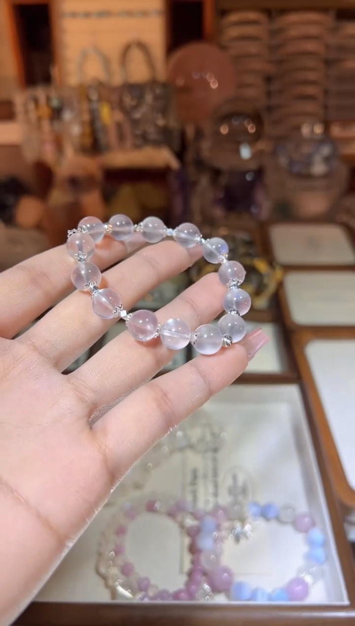 【闪购商品】水晶手链未镶嵌高透蓝月光手链X307