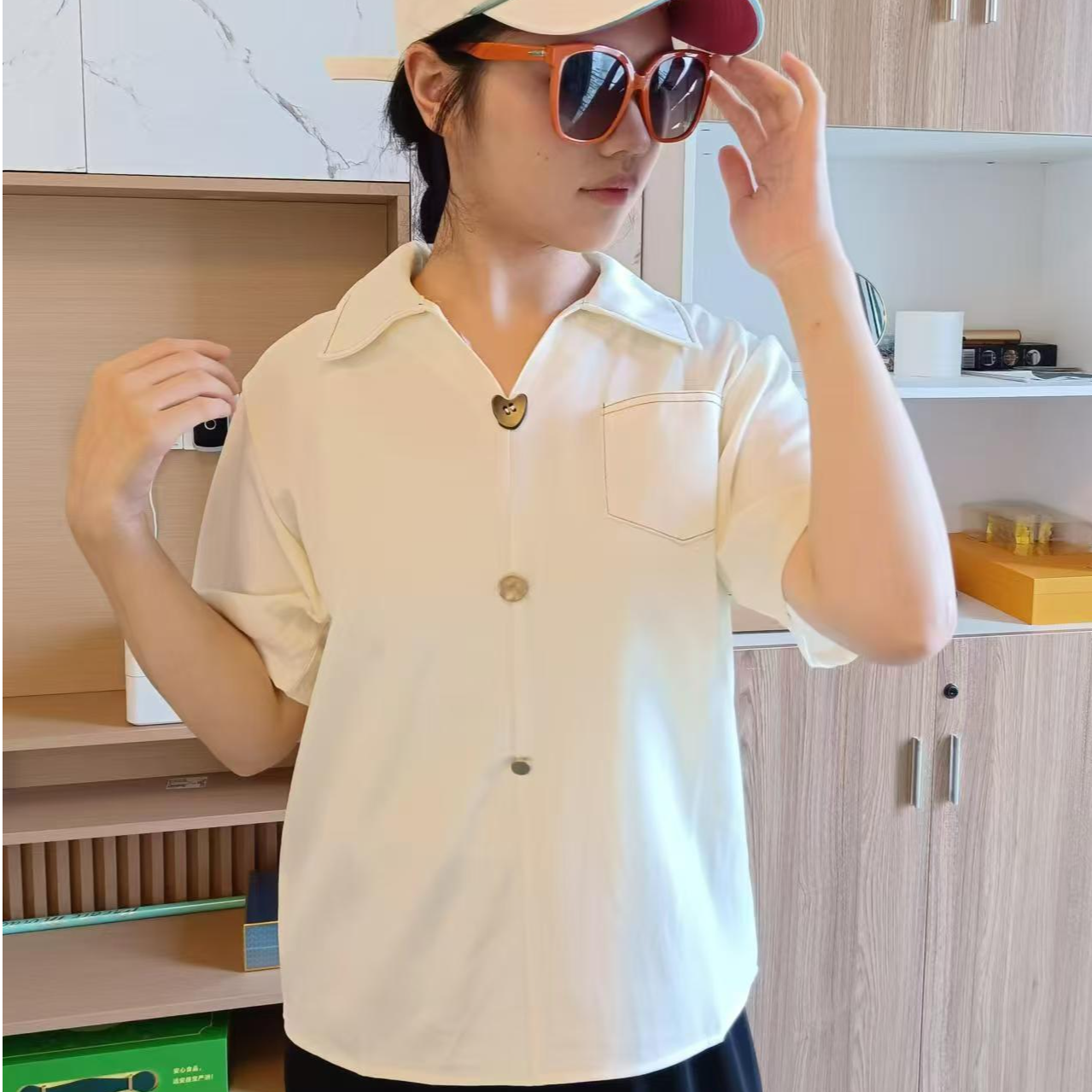 新款衬衣女士爆款白色短袖衬衫上衣外穿高贵上档次女生高级感轻奢