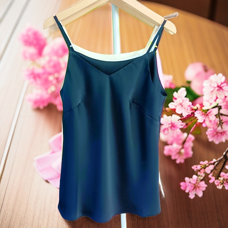吊带时尚气质女背心宽松打底性感夏季薄款纯色露背内搭百搭美背