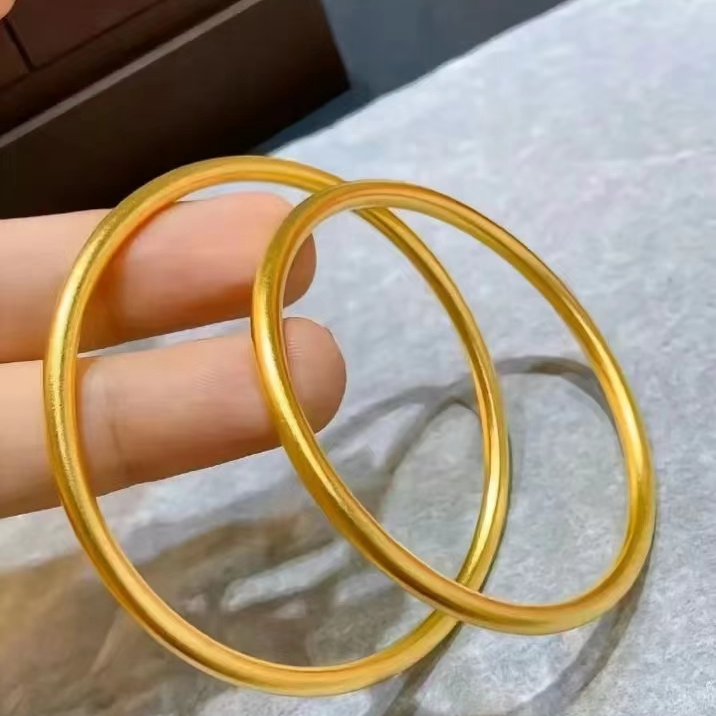 富贵圆满古法素圈手镯