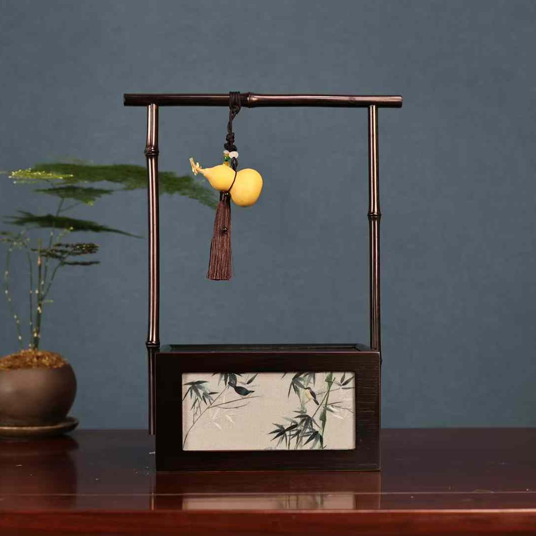 非遗苏绣纯手工刺绣实木手提纸巾盒送礼自用客厅卧室装饰复古