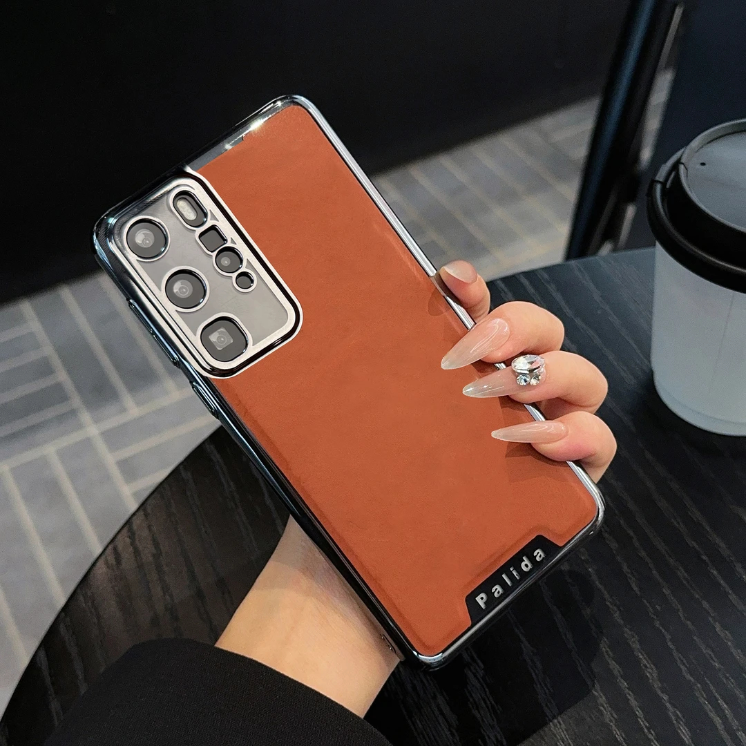 【电镀机甲贴皮边框+高透精孔镜头设计】适用于华为P40Pro+手机壳