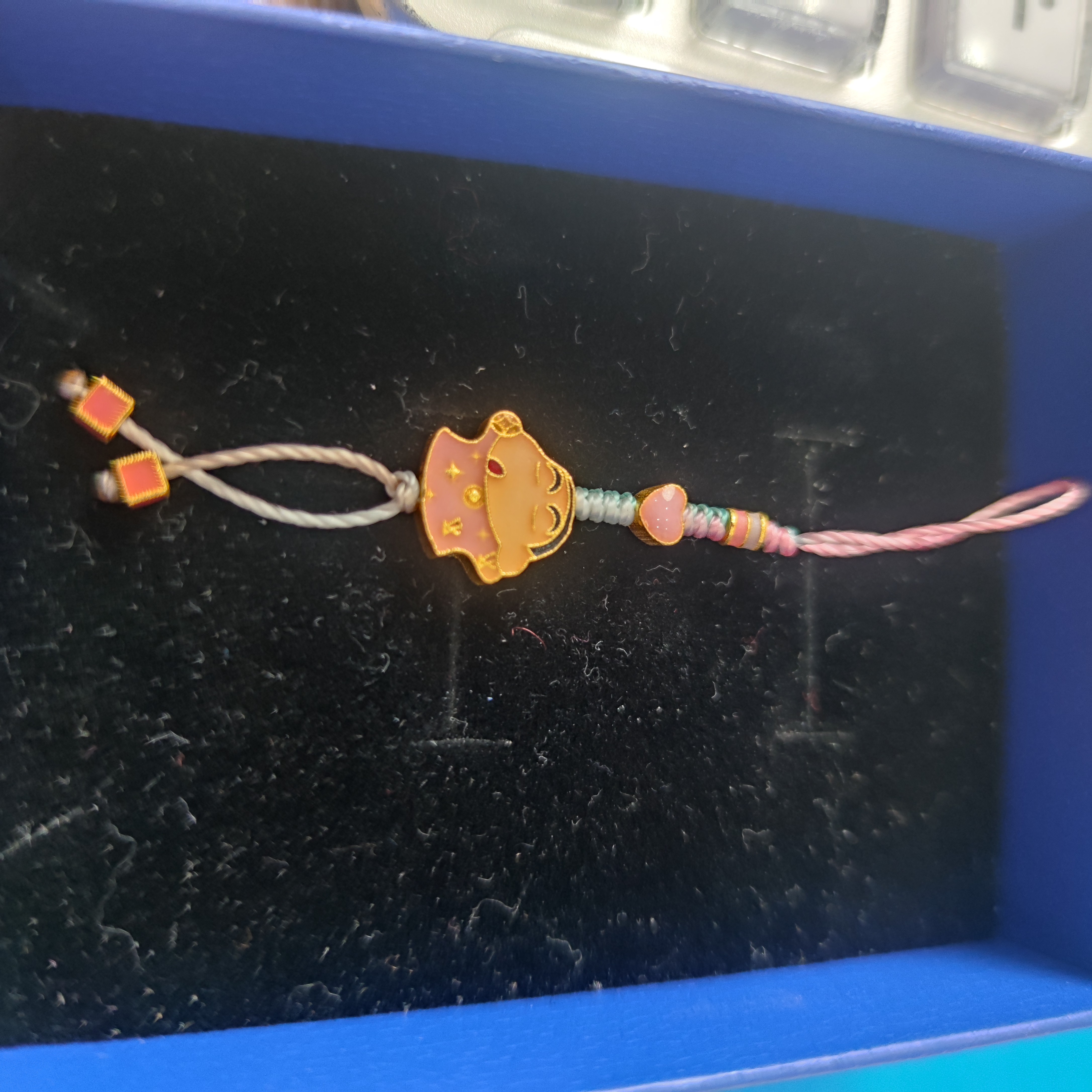 3.635克足金高温烧蓝吊坠