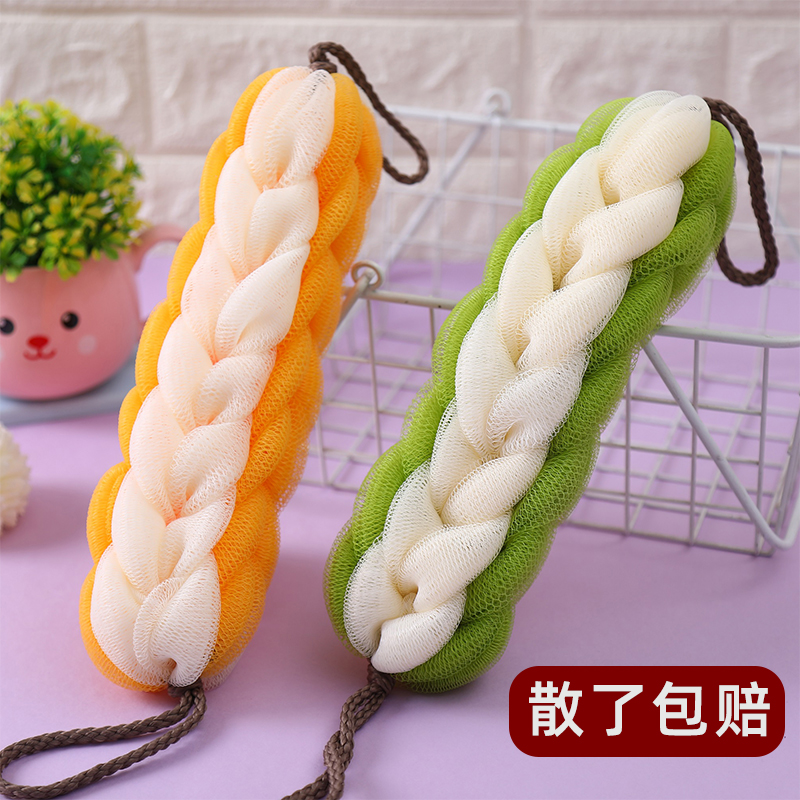 爱立花沐浴球浴花柔软洗澡巾搓背不散大号两用结实搓澡神器不求人