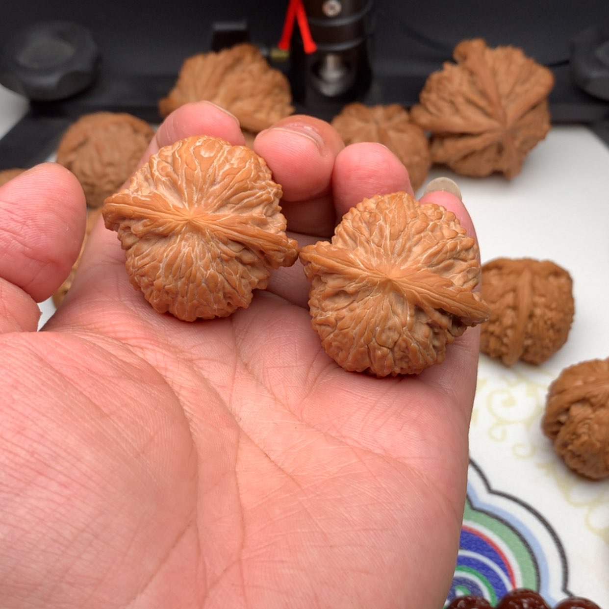 【闪购商品】文玩核桃把件北*。磨盘41