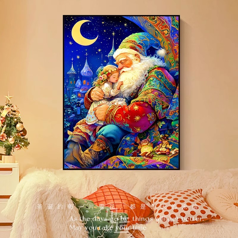 十字绣圣诞老人2025新款线绣客厅餐厅简约现代温馨卡通人物42色