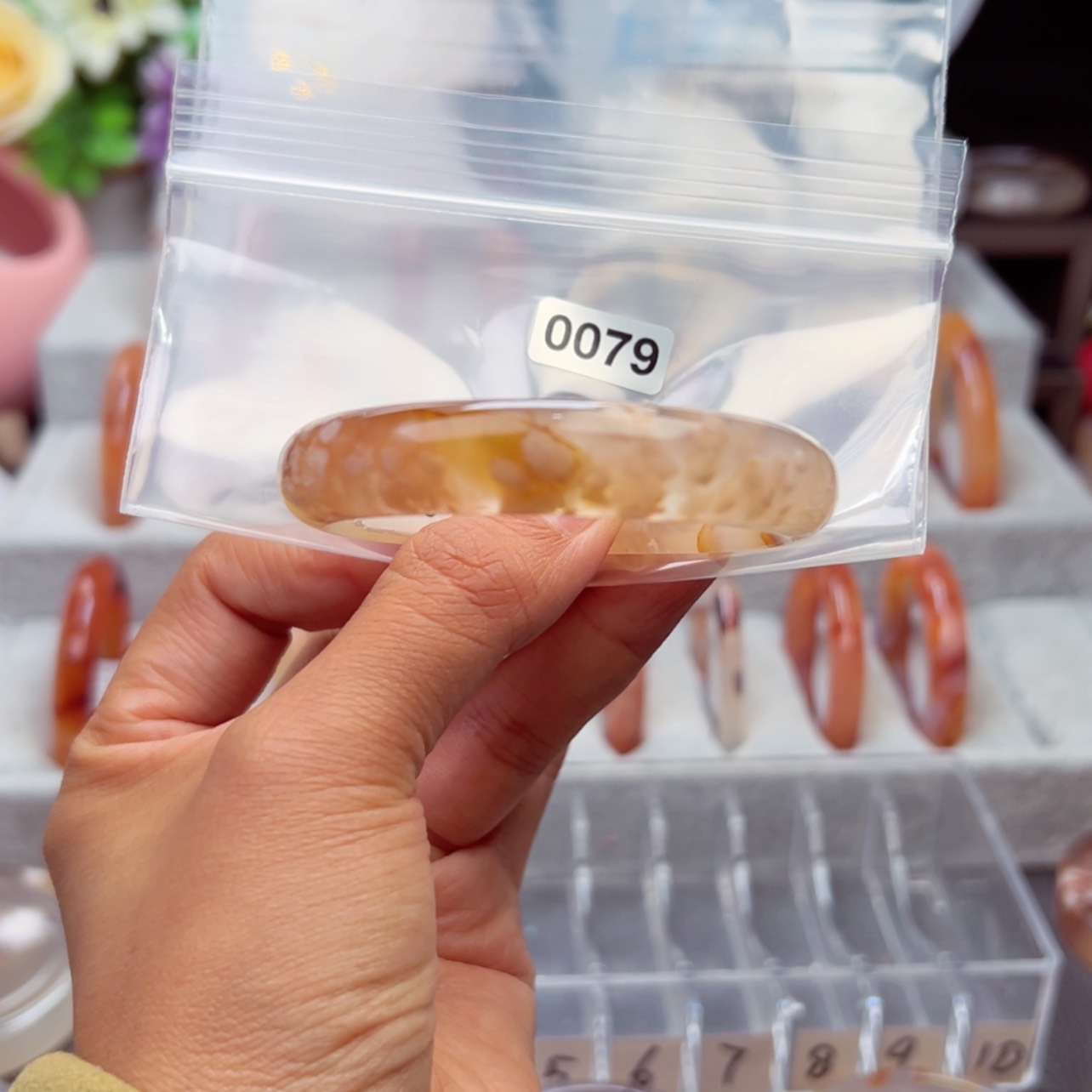 【闪购商品】玛瑙/玉髓手镯未镶嵌艾*儿53