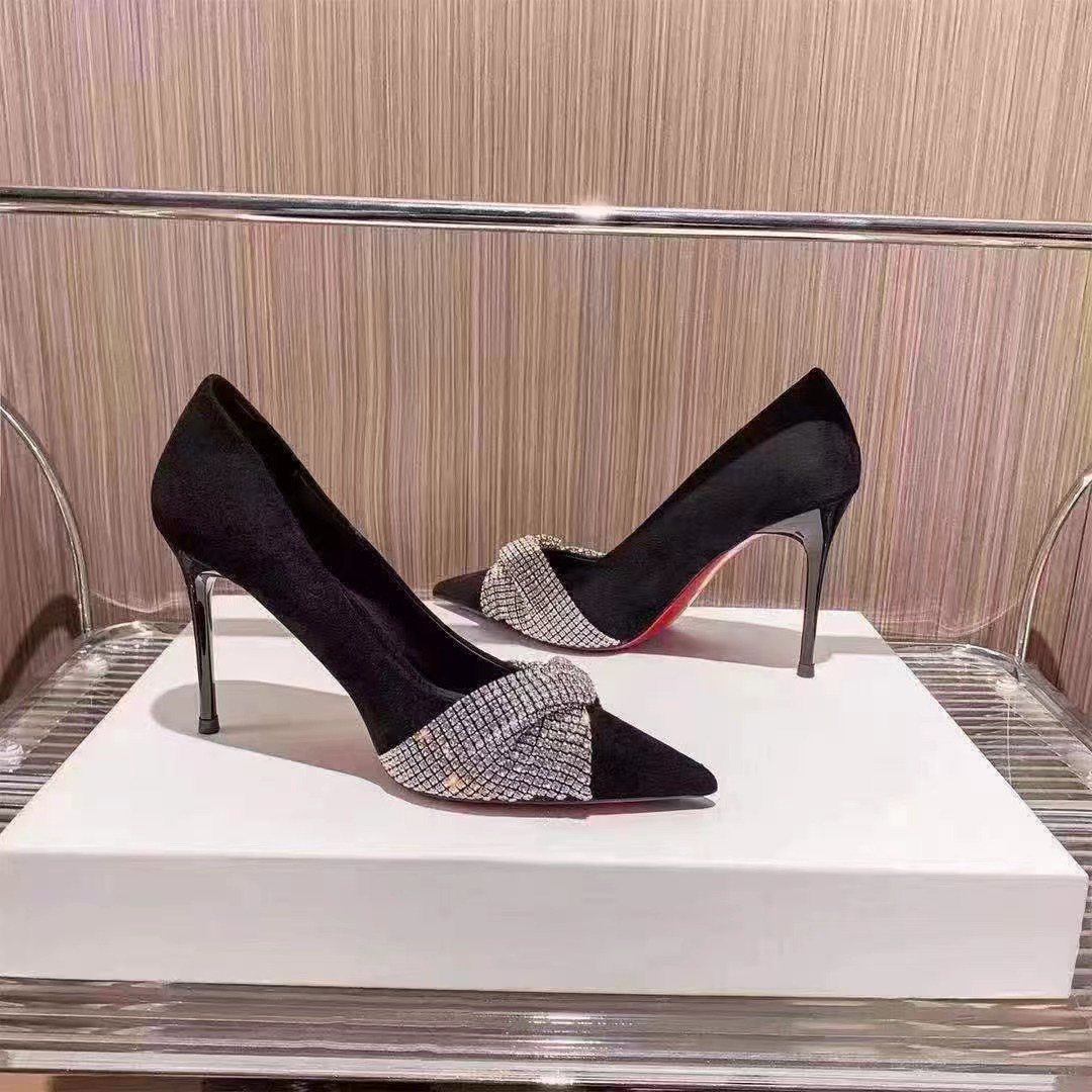 2024年秋季新款水钻气质女神范细跟设计感小众单鞋756-22