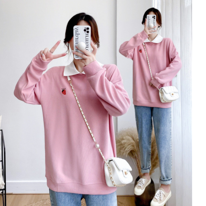 哺乳上衣服装春秋款外出侧拉链卫衣辣妈产后期内搭可外穿喂奶潮装