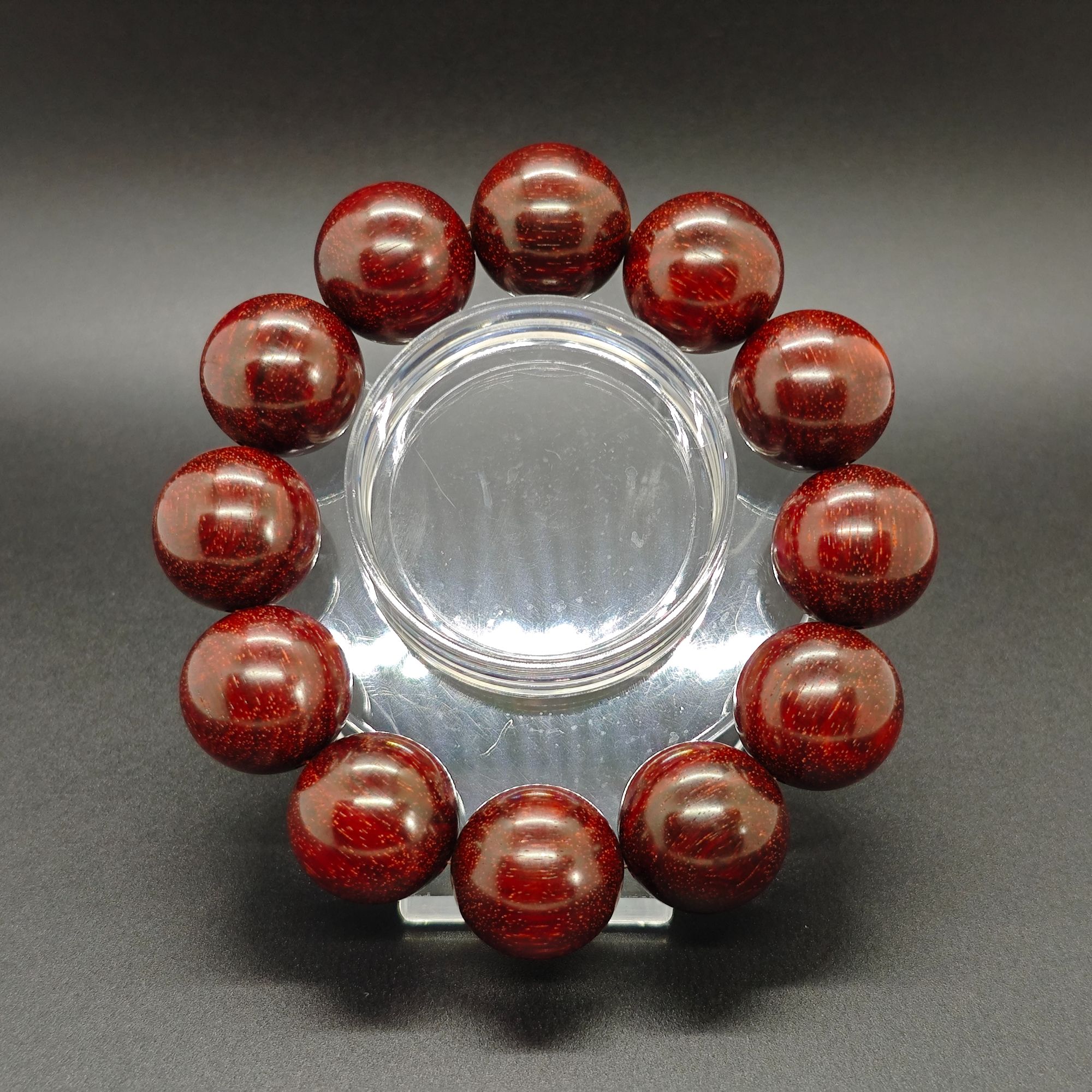 楠得饰作  小叶紫檀高油密圆珠木艺手串 檀香味