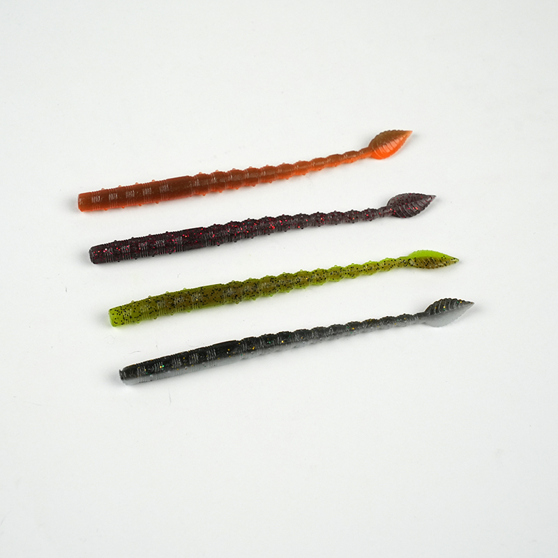 叶尾面条虫路亚软饵 黑坑鲈鱼