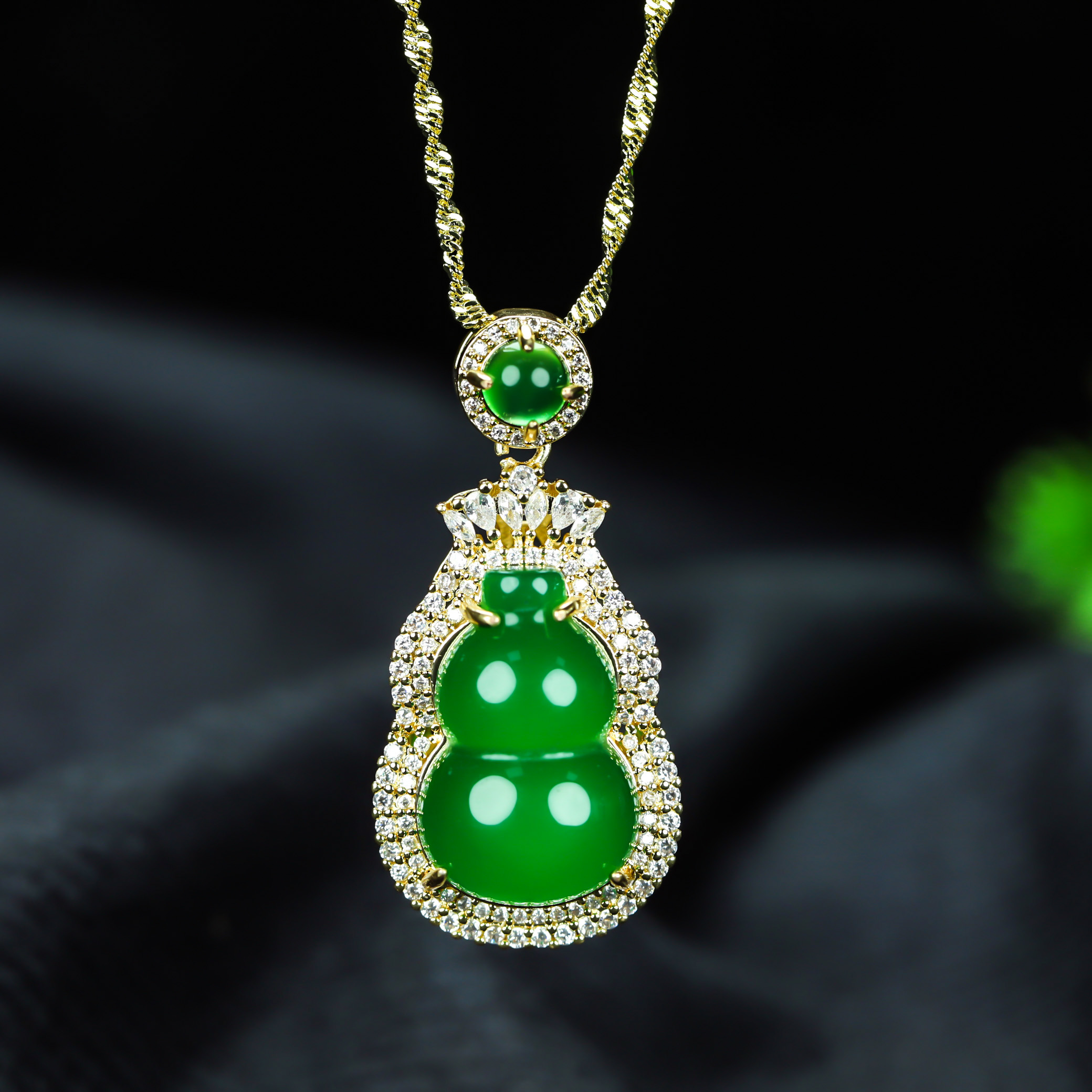 玉髓 【H154】时尚高级感葫芦项链气质轻奢牌坠链吊坠多样性发一