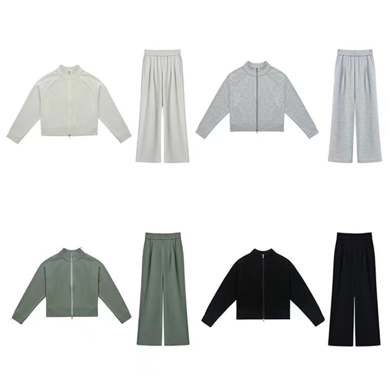 XVRV25新款立领运动套装女休闲卫衣运动裤健身百搭显瘦套装