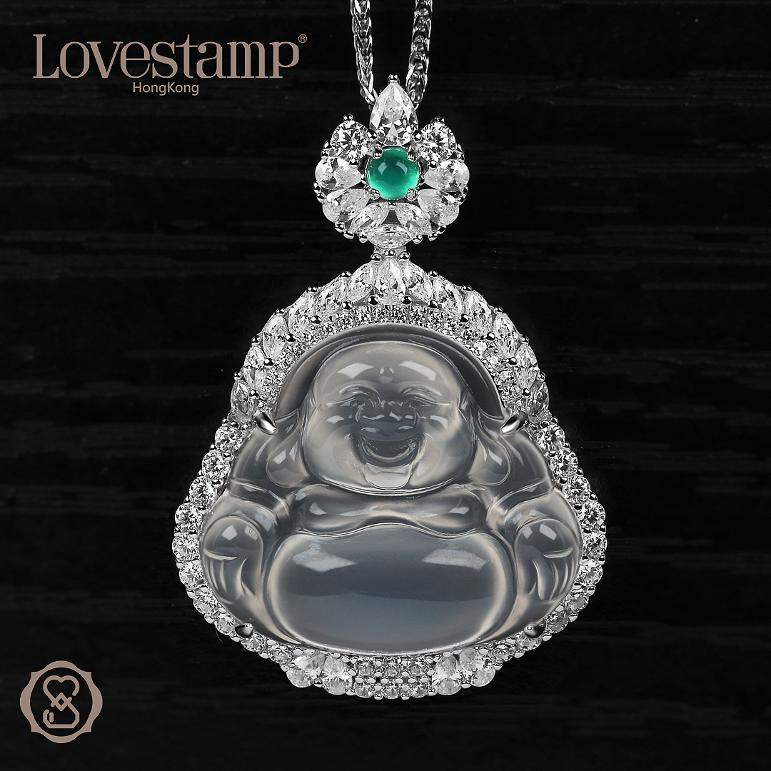LOVESTAMP/爱登经典豪华镶嵌冰白小佛公吊坠LSP1125