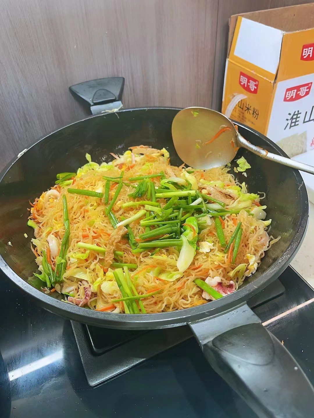 明哥淮山米粉炒米粉汤米粉真实材料广东米粉家庭营养食用米粉原味