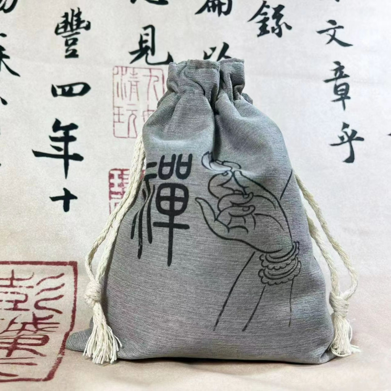 纯棉珠锦首饰盘玩袋