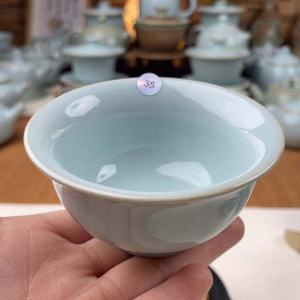 【闪购商品】汝瓷支钉压手杯85毫升福利无盒