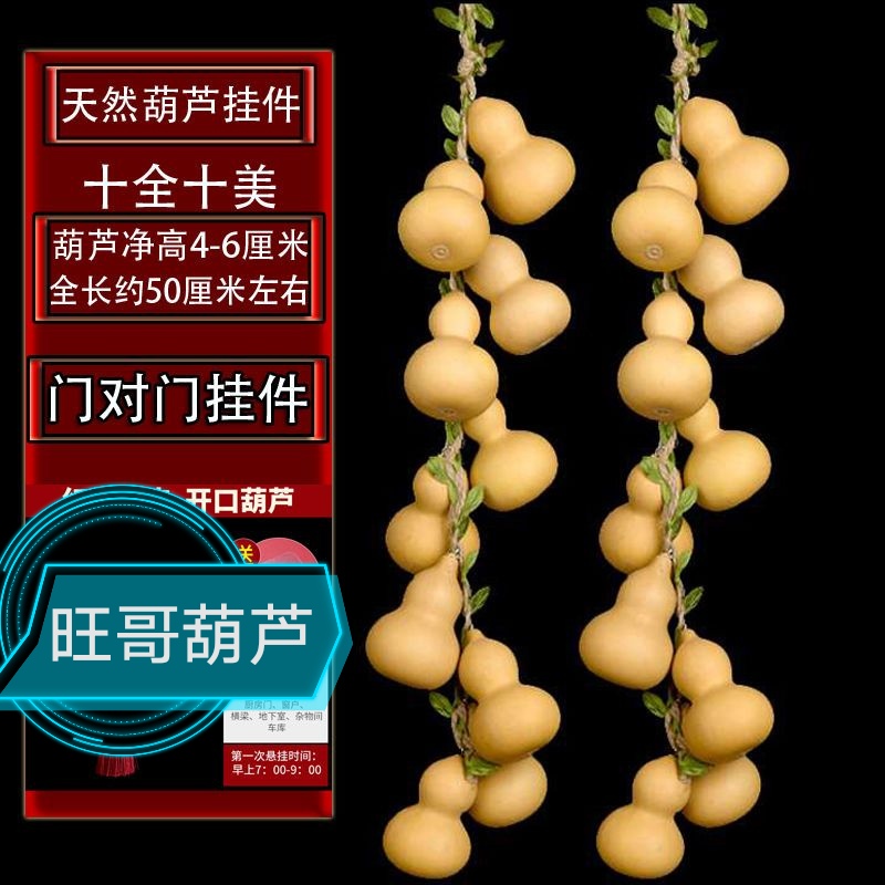 天然精品小葫芦绿叶开口麻绳挂件转运十个小葫芦随机发货