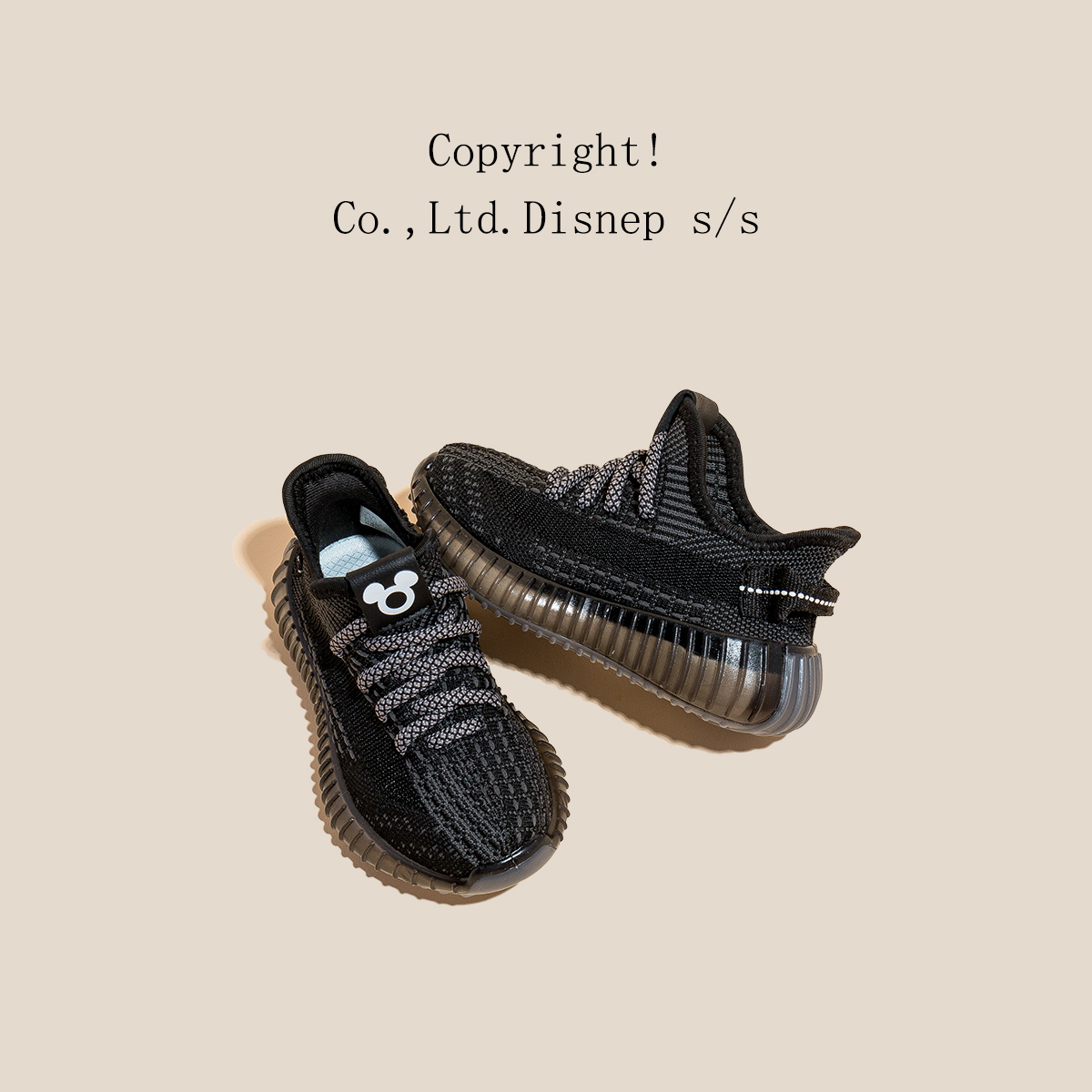 迪士尼春秋童鞋椰子鞋透气潮鞋百搭软底鞋男童飞织网面椰子鞋商品图