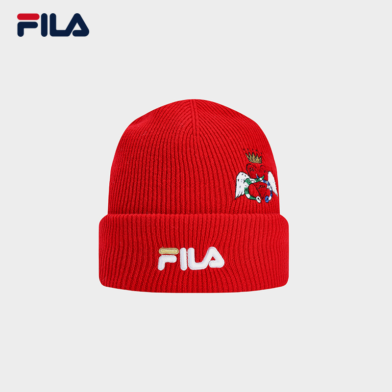 Fila/斐乐情侣款运动针织帽秋冬百搭时尚休闲经典保暖F13W519262F