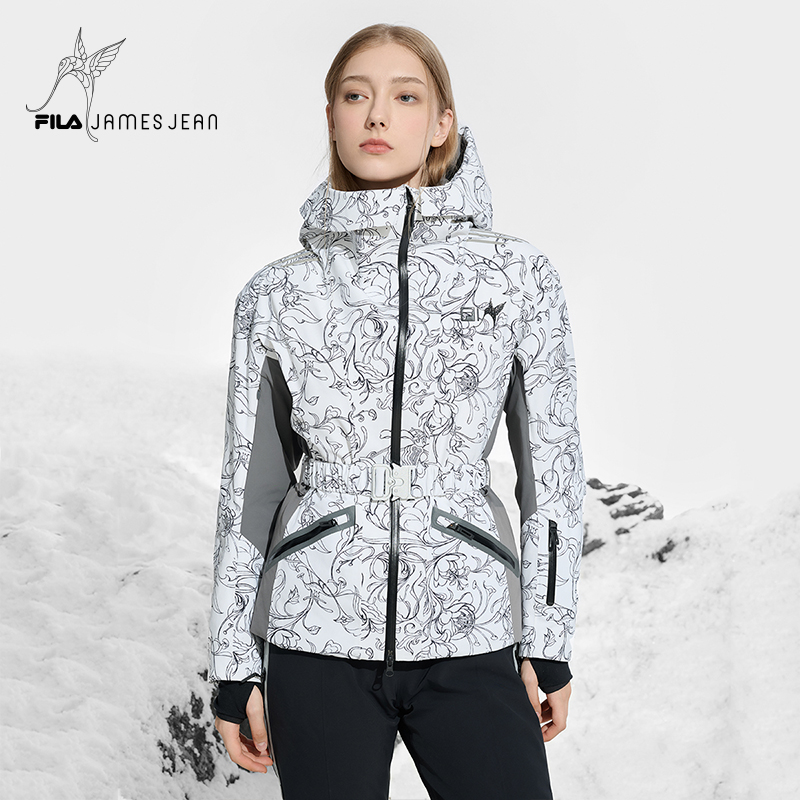 Fila/斐乐秋冬防寒保暖女士户外满印滑雪服A11W446923F