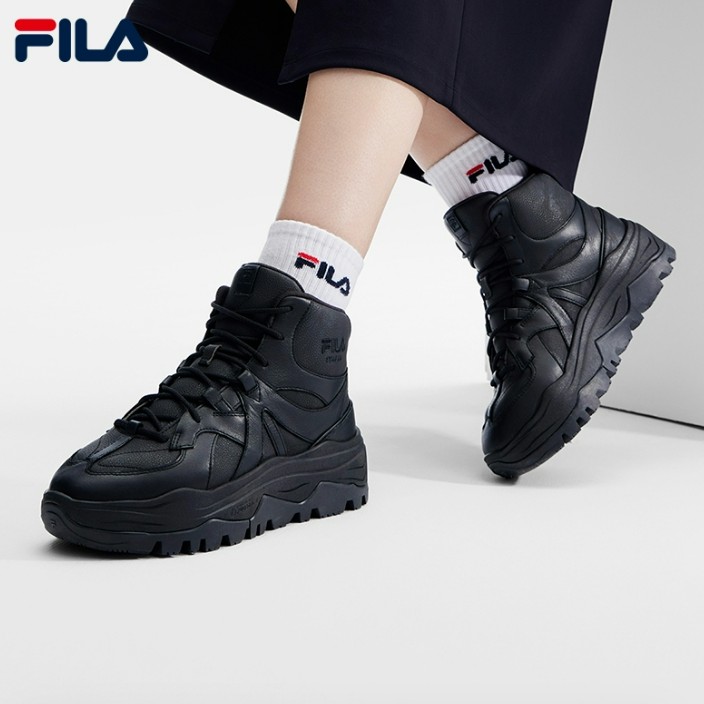 FILA/斐乐女鞋【高帮阿米卡】冬保暖厚底靴子休闲运动鞋F12W441113F