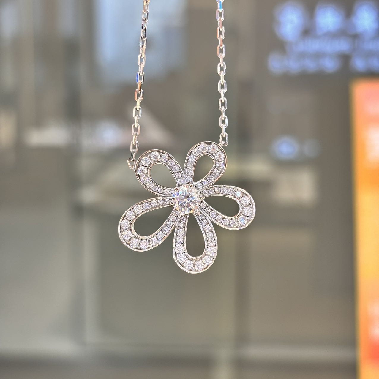 pt950铂金大五花时尚套链