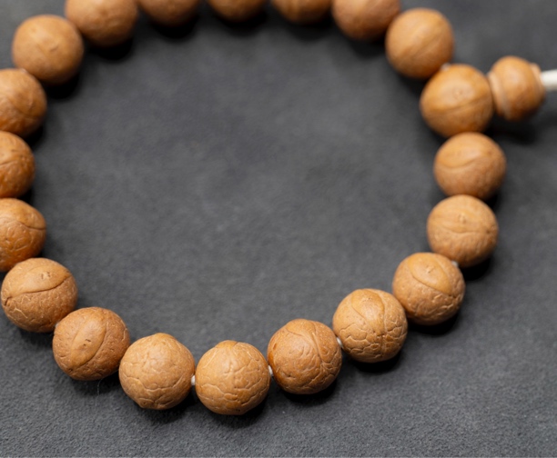 精选尼泊尔凤眼菩提手串13mm 精选正圆奶油皮