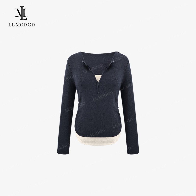 【嘉嘉】2024早秋假两件设计感小众修身显瘦针织衫LL-252683