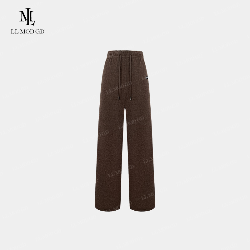 LL·MOD·GD【苏苏】 高腰裤子松紧腰抽绳休闲百搭长裤XR-254526