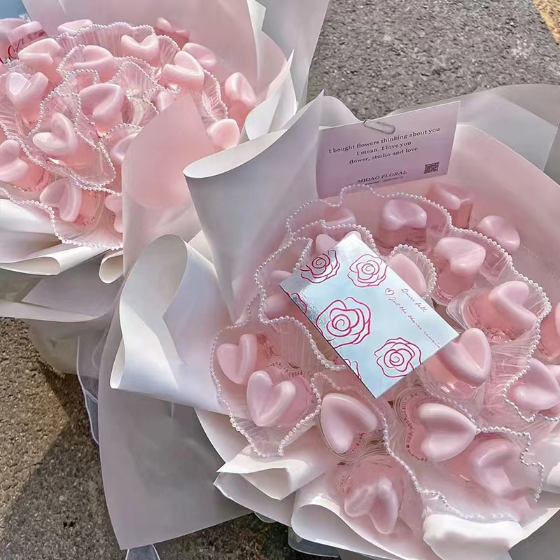 创意果冻花束仿真花永生花成品生日礼物送闺蜜10岁小孩女生走心的