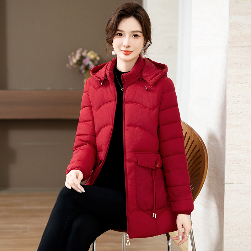  2024年新款棉服外套有毛领女休闲百搭棉袄中老年保暖秋冬9869