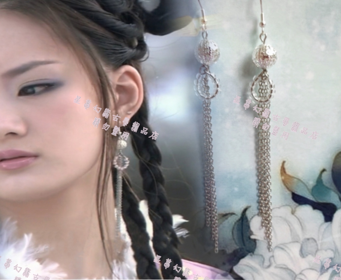 合金耳饰 活佛济公 白雪同款耳环额饰小清新纯银耳饰耳钩耳夹