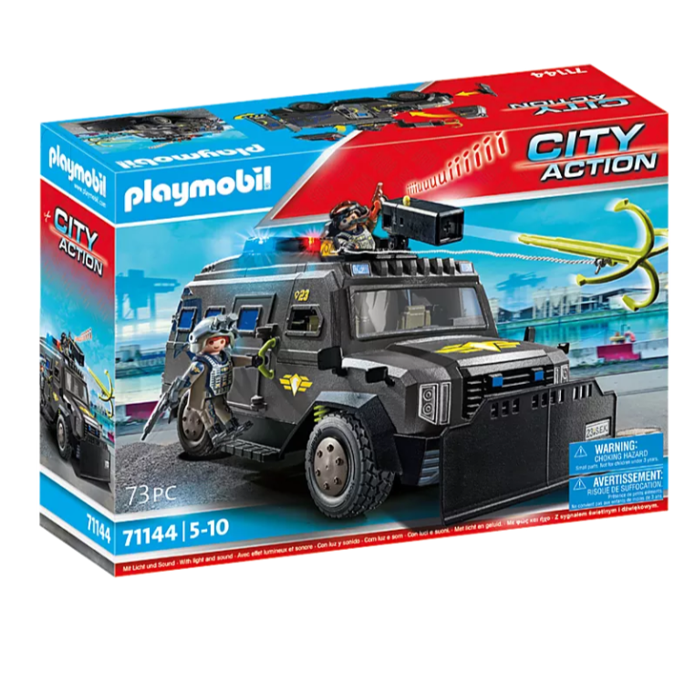 playmobil摩比世界71144特警全地形车辆新款飞虎队卡车玩具