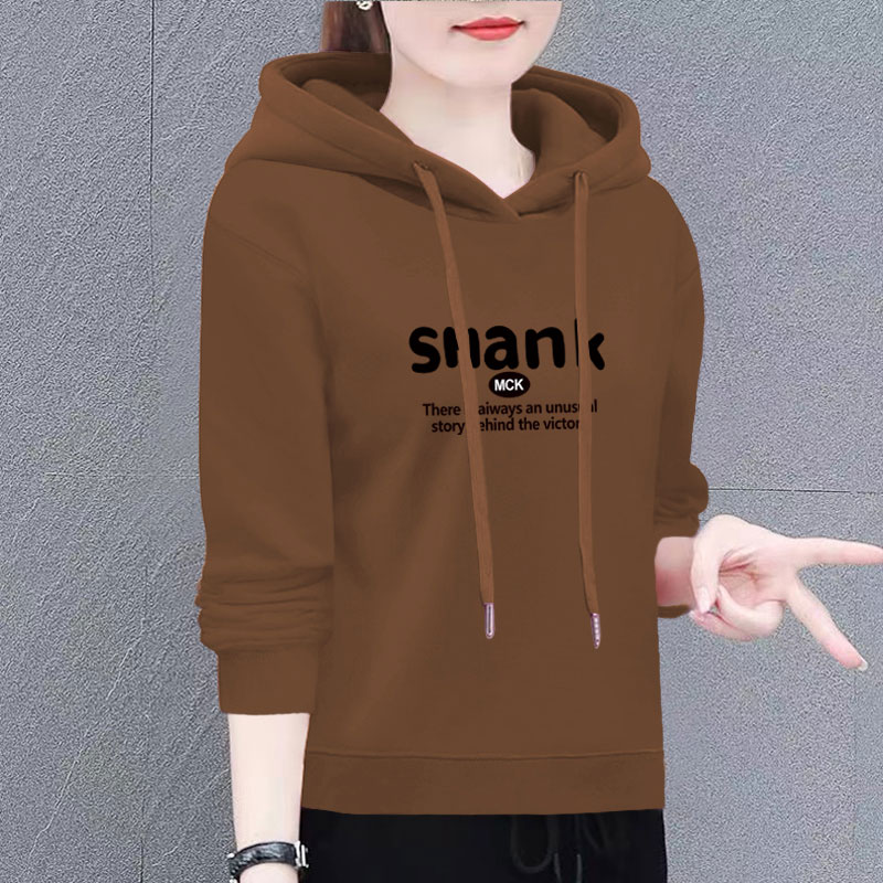 连帽卫衣女新款潮韩版春秋季时尚洋气宽松显瘦百搭长袖上衣外套女