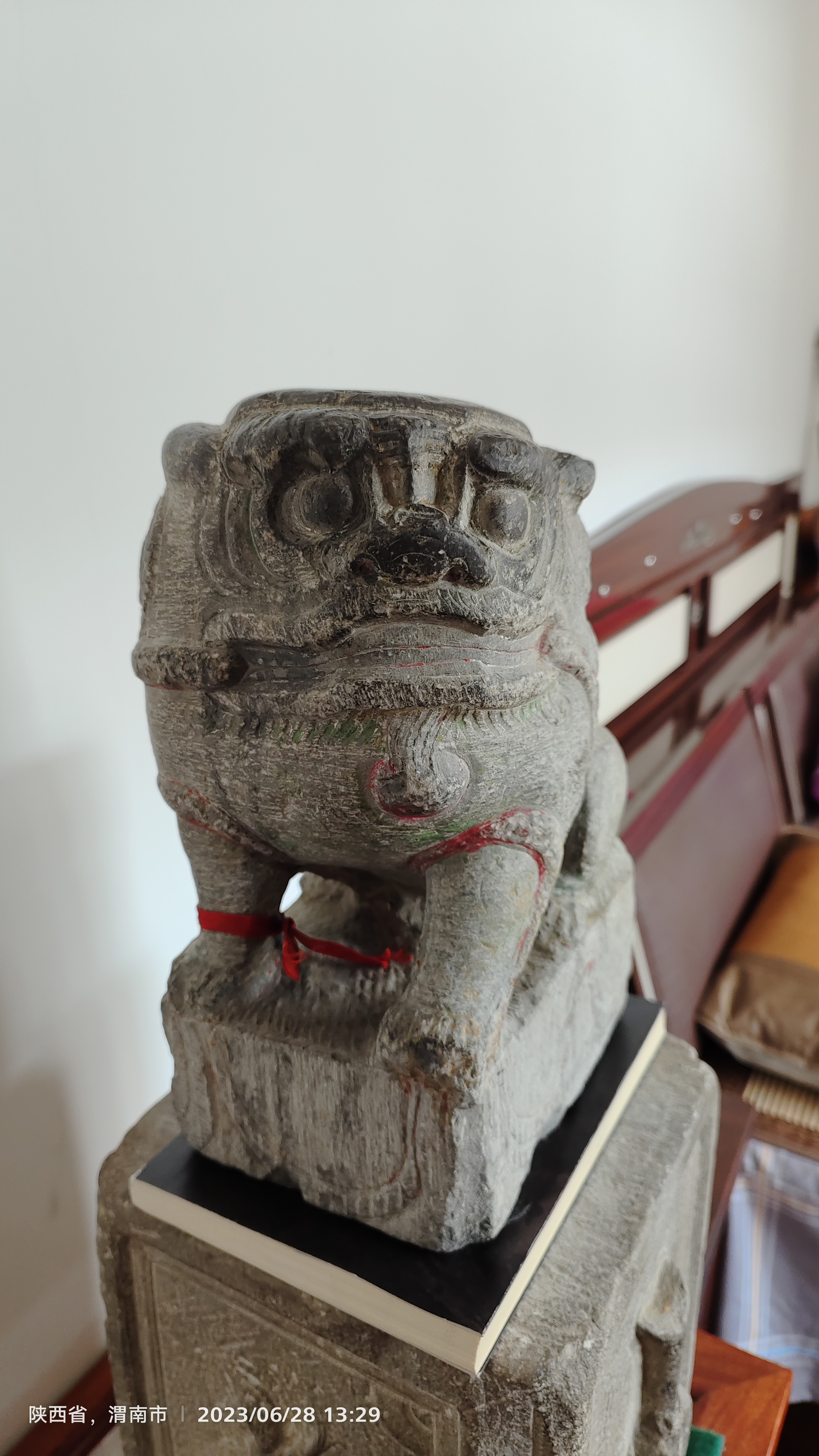 完整全品相清代插屏狮子