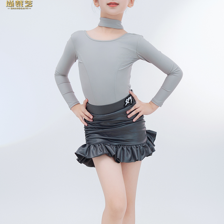 尚裁艺拉丁舞服女儿童练功表演秋冬天新款分体套装网红专业31033