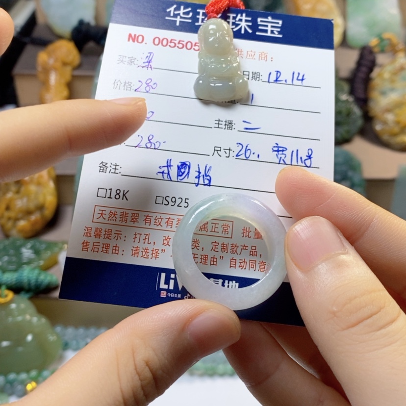【闪购商品】翡翠颈饰未镶嵌梁**子