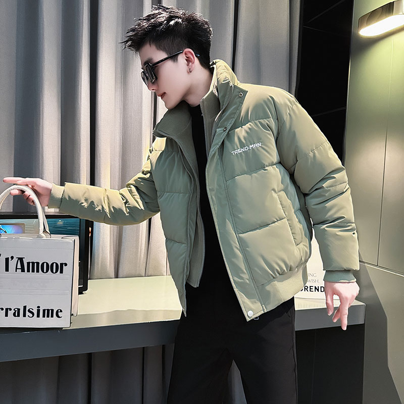 假两件棉衣外套男2023新款冬装痞帅休闲潮流百搭立领保暖棉衣外套