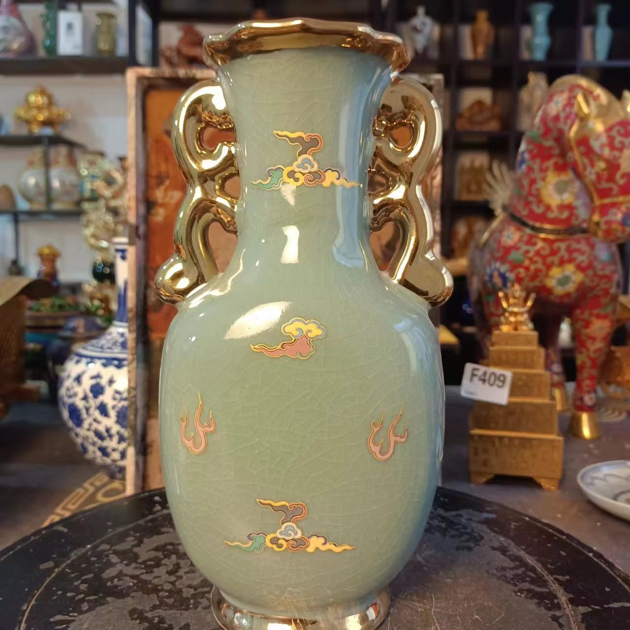 515手工瓷器瓷器摆件现代