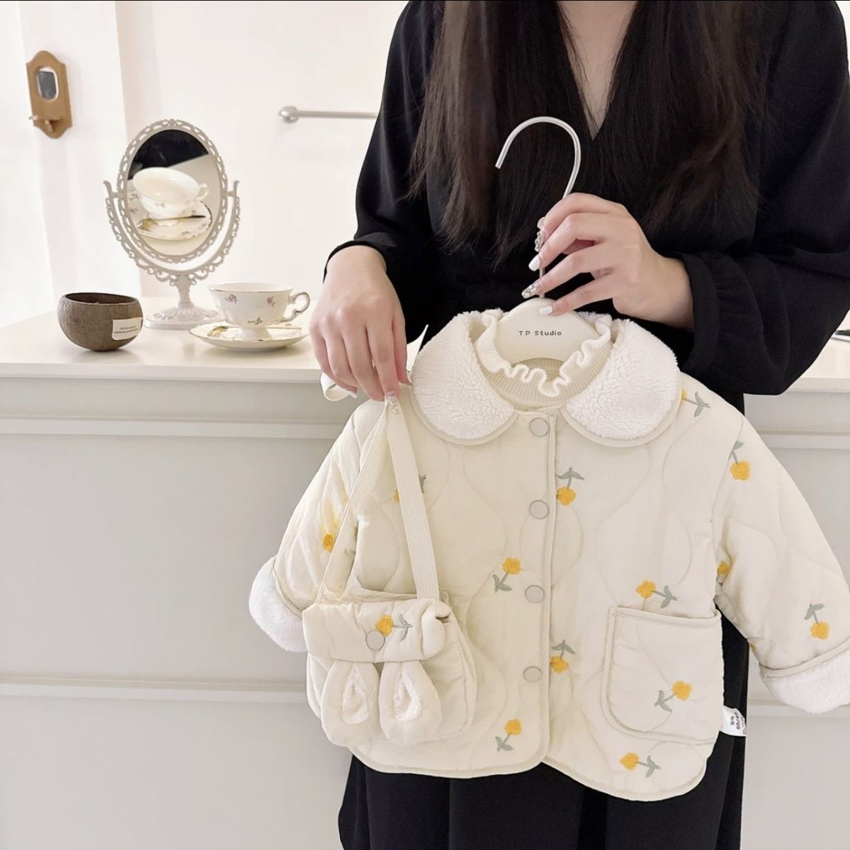 保暖棉服外套婴儿加绒加棉儿童棉衣小童棉袄冬季新款宝宝洋气冬装