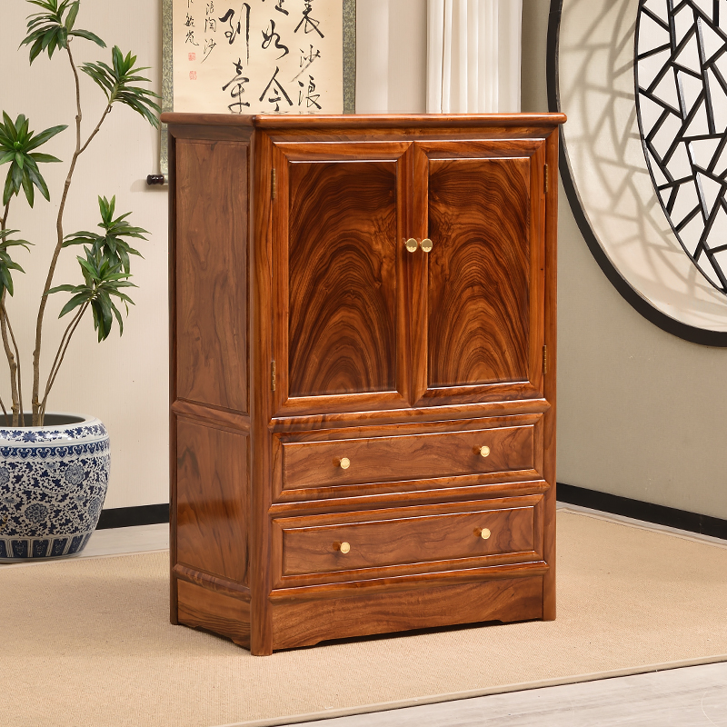 老樟木五斗柜全实木箱柜香樟木玄关收纳衣柜中式储物卧室带多层