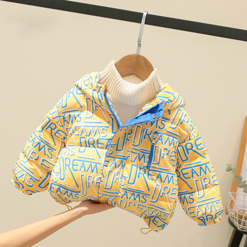 巴拉拉吧童装男童2023新款儿童加厚棉服婴儿保暖外套宝宝洋气羽绒