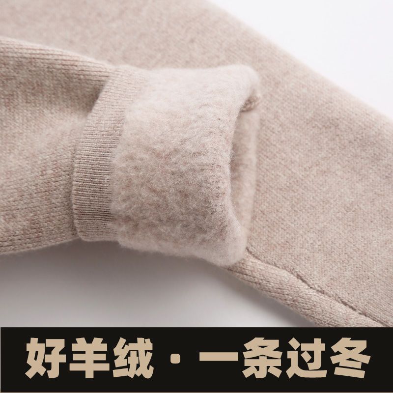 秋冬加绒加厚儿童打底裤男女童保暖裤内穿棉裤厚秋裤宝宝羊绒毛裤