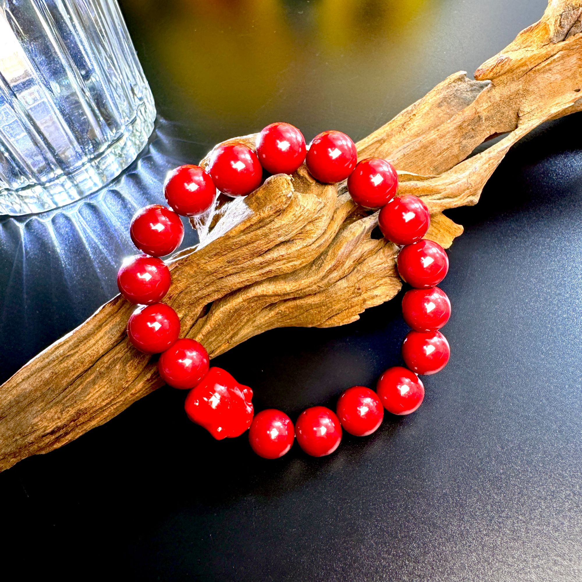 天然辰砂A0028朱砂手串紫金砂款手链女款女士配饰百搭手链28