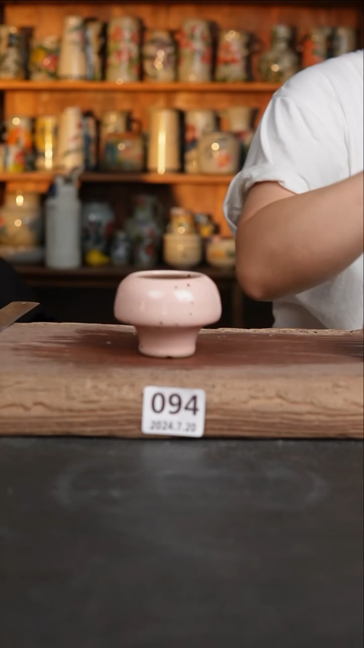 【闪购商品】瓷片094泥泥手工花盆口5