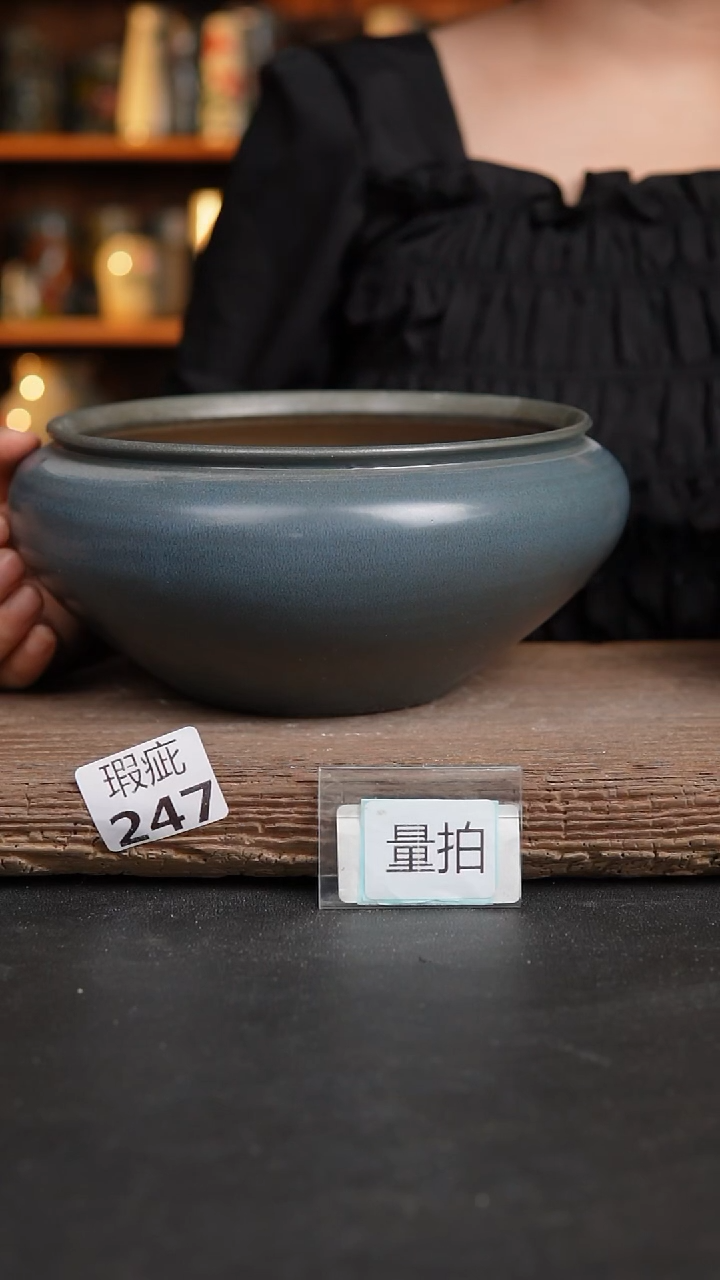 【闪购商品】瓷片247 泥泥手工花盆口17高10